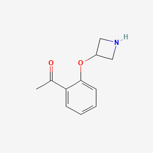 molecular formula C11H13NO2 B1392385 1-[2-(3-Azetidinyloxy)phenyl]-1-ethanone CAS No. 1219948-68-1