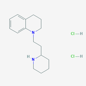 molecular formula C16H26Cl2N2 B1392386 1-[2-(2-Piperidinyl)ethyl]-1,2,3,4-tetrahydroquinoline dihydrochloride CAS No. 1219980-81-0
