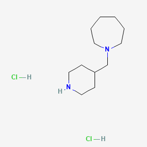 molecular formula C12H26Cl2N2 B1392393 1-(Piperidin-4-ylmethyl)azepane dihydrochloride CAS No. 1211466-39-5