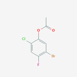 molecular formula C8H5BrClFO2 B13923970 5-Bromo-2-chloro-4-fluorophenyl acetate 