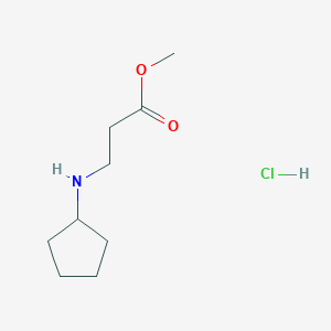 molecular formula C9H18ClNO2 B13924046 Methyl 3-(cyclopentylamino)propanoate hydrochloride 