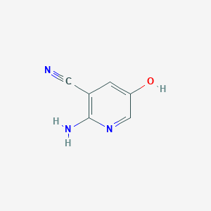 molecular formula C6H5N3O B13924062 2-Amino-5-hydroxynicotinonitrile 