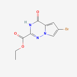 molecular formula C9H8BrN3O3 B13924224 Ethyl 6-bromo-1,4-dihydro-4-oxopyrrolo[2,1-f][1,2,4]triazine-2-carboxylate 