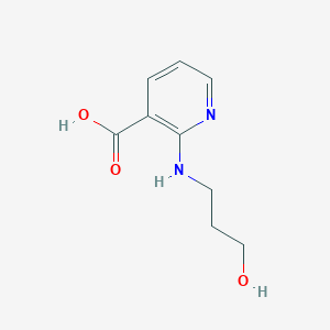 molecular formula C9H12N2O3 B1392424 2-[(3-Hydroxypropyl)amino]nicotinic acid CAS No. 1220037-95-5
