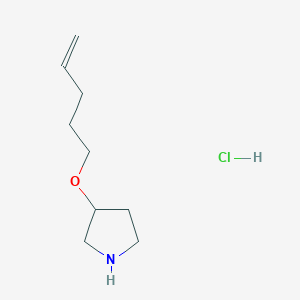 molecular formula C9H18ClNO B1392428 3-(4-Pentenyloxy)pyrrolidine hydrochloride CAS No. 1220017-14-0