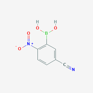 molecular formula C7H5BN2O4 B13924316 B-(5-Cyano-2-nitrophenyl)boronic acid CAS No. 860034-13-5