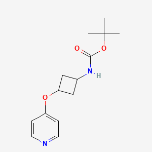 molecular formula C14H20N2O3 B13924358 Tert-butyl (trans-3-(pyridin-4-yloxy)cyclobutyl)carbamate 