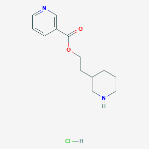 molecular formula C13H19ClN2O2 B1392436 2-(3-Piperidinyl)ethyl nicotinate hydrochloride CAS No. 1219976-23-4