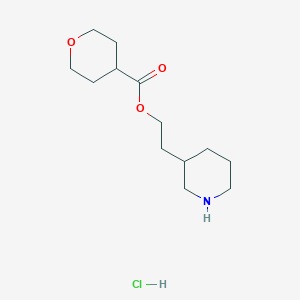2-(3-Piperidinyl)ethyl tetrahydro-2H-pyran-4-carboxylate hydrochloride