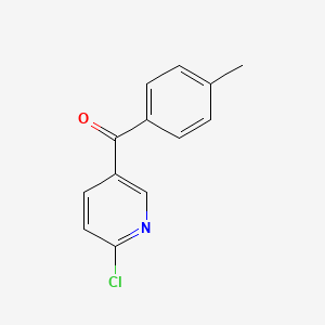 molecular formula C13H10ClNO B1392442 2-Chloro-5-(4-methylbenzoyl)pyridine CAS No. 122601-80-3