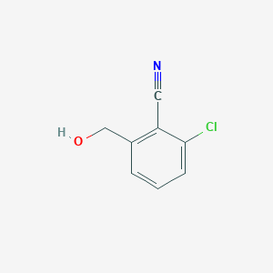 molecular formula C8H6ClNO B13924510 2-Chloro-6-(hydroxymethyl)benzonitrile 