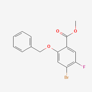 molecular formula C15H12BrFO3 B13924595 Methyl 2-(benzyloxy)-4-bromo-5-fluorobenzoate 