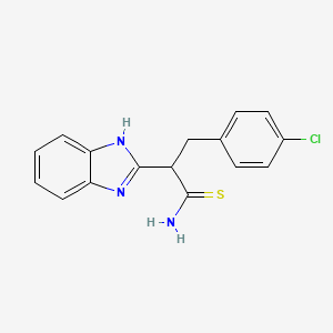 2-(1H-1,3-benzodiazol-2-yl)-3-(4-chlorophenyl)propanethioamide
