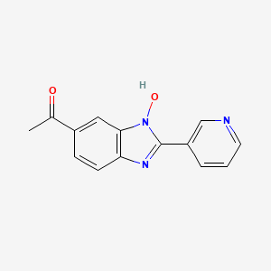 molecular formula C14H11N3O2 B1392461 1-(1-hydroxy-2-pyridin-3-yl-1H-benzimidazol-6-yl)ethanone CAS No. 1228551-84-5