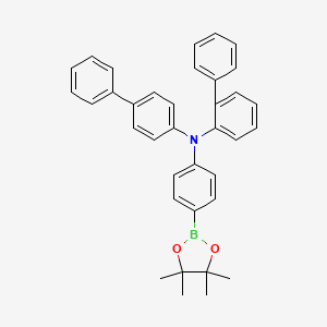 molecular formula C36H34BNO2 B13924633 N-([1,1'-biphenyl]-4-yl)-N-(4-(4,4,5,5-tetramethyl-1,3,2-dioxaborolan-2-yl)phenyl)-[1,1'-biphenyl]-2-amine 