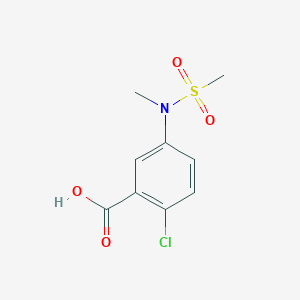 molecular formula C9H10ClNO4S B1392466 2-Chloro-5-[methyl(methylsulfonyl)amino]benzoic acid CAS No. 1242825-81-5