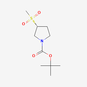 molecular formula C10H19NO4S B13924697 tert-Butyl (R)-3-(methylsulfonyl)pyrrolidine-1-carboxylate 