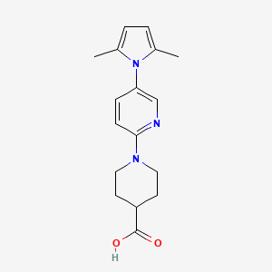 molecular formula C17H21N3O2 B1392470 1-[5-(2,5-Dimethyl-1H-pyrrol-1-yl)pyridin-2-yl]piperidine-4-carboxylic acid CAS No. 1242963-14-9