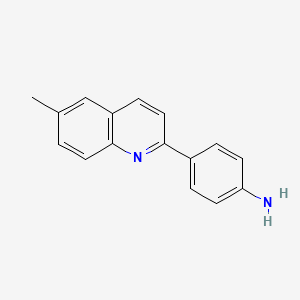 molecular formula C16H14N2 B1392471 4-(6-methylquinolin-2-yl)aniline CAS No. 1224953-47-2