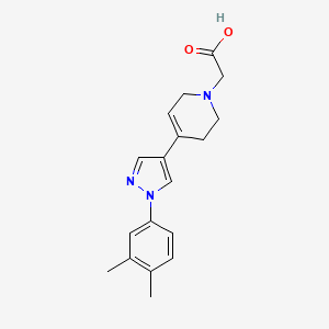 molecular formula C18H21N3O2 B1392480 [4-[1-(3,4-Dimethylphenyl)-1H-pyrazol-4-yl]-3,6-dihydropyridin-1(2H)-yl]acetic acid CAS No. 1243081-69-7