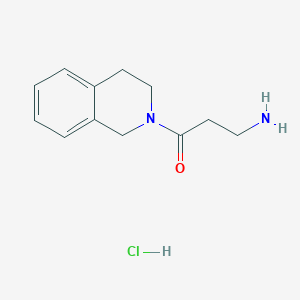 molecular formula C12H17ClN2O B1392483 3-Amino-1-[3,4-dihydro-2(1H)-isoquinolinyl]-1-propanone hydrochloride CAS No. 1046757-39-4