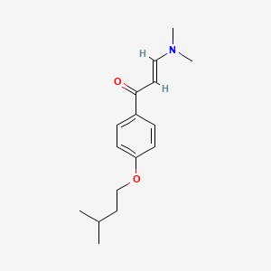 molecular formula C16H23NO2 B1392488 (2E)-3-(dimethylamino)-1-[4-(3-methylbutoxy)phenyl]prop-2-en-1-one CAS No. 1306753-49-0