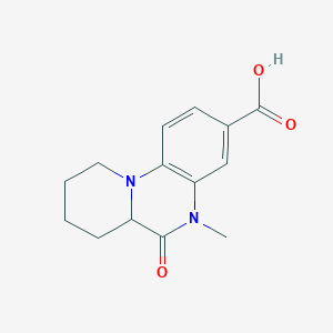 molecular formula C14H16N2O3 B1392491 5-methyl-6-oxo-6,6a,7,8,9,10-hexahydro-5H-pyrido[1,2-a]quinoxaline-3-carboxylic acid CAS No. 1105556-74-8