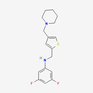 (3,5-Difluorophenyl){[4-(piperidin-1-ylmethyl)-2-thienyl]methyl}amine