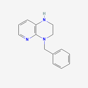 molecular formula C14H15N3 B1392494 4-Benzyl-1,2,3,4-tetrahydropyrido[2,3-b]pyrazine CAS No. 1242926-71-1