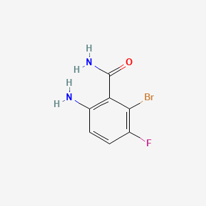 molecular formula C7H6BrFN2O B13924983 6-Amino-2-bromo-3-fluorobenzamide 