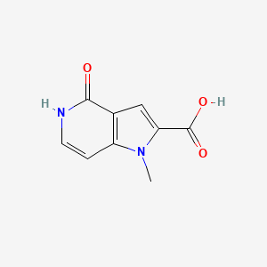 molecular formula C9H8N2O3 B1392504 1-Methyl-4-oxo-4,5-dihydro-1H-pyrrolo[3,2-c]pyridine-2-carboxylic acid CAS No. 1242886-32-3