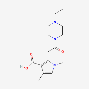 2-[2-(4-Ethylpiperazin-1-yl)-2-oxoethyl]-1,4-dimethyl-1H-pyrrole-3-carboxylic acid