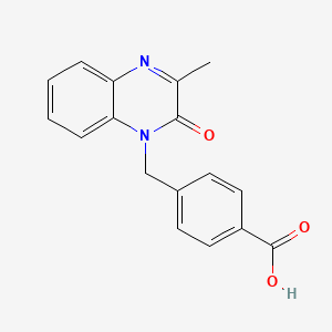 4-[(3-methyl-2-oxoquinoxalin-1(2H)-yl)methyl]benzoic acid