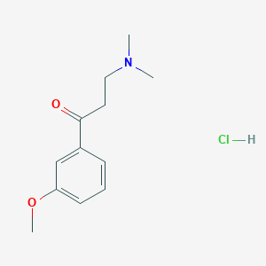 molecular formula C12H18ClNO2 B1392510 3-(Dimethylamino)-1-(3-methoxyphenyl)propan-1-one hydrochloride CAS No. 53342-08-8