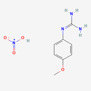 molecular formula C8H12N4O4 B1392511 N-(4-methoxyphenyl)guanidine nitrate CAS No. 76746-74-2