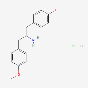 molecular formula C16H19ClFNO B1392513 [1-(4-Fluorobenzyl)-2-(4-methoxyphenyl)-ethyl]amine hydrochloride CAS No. 1243058-25-4