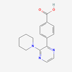 molecular formula C16H17N3O2 B1392518 4-(3-Piperidin-1-ylpyrazin-2-yl)benzoic acid CAS No. 1242885-53-5
