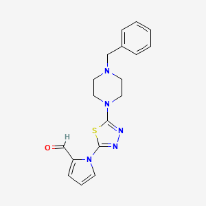 1-[5-(4-Benzylpiperazin-1-yl)-1,3,4-thiadiazol-2-yl]-1H-pyrrole-2-carbaldehyde