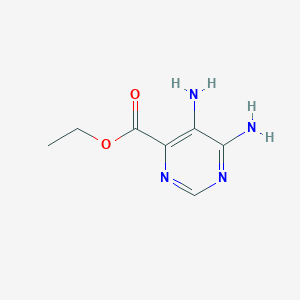 molecular formula C7H10N4O2 B13925192 Ethyl 5,6-diamino-4-pyrimidinecarboxylate 