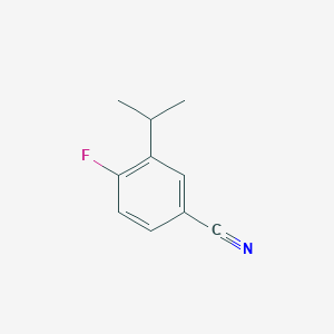 molecular formula C10H10FN B13925232 4-Fluoro-3-isopropylbenzonitrile 