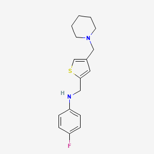 (4-Fluorophenyl){[4-(piperidin-1-ylmethyl)-2-thienyl]methyl}amine