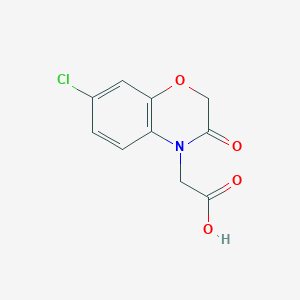 molecular formula C10H8ClNO4 B1392529 (7-氯-3-氧代-2,3-二氢-4H-1,4-苯并恶嗪-4-基)乙酸 CAS No. 1189732-94-2