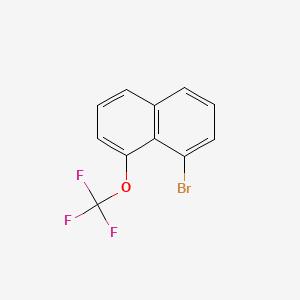 molecular formula C11H6BrF3O B13925296 1-Bromo-8-(trifluoromethoxy)naphthalene 