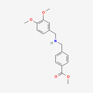 molecular formula C18H21NO4 B1392531 Methyl 4-{[(3,4-dimethoxybenzyl)amino]methyl}benzoate CAS No. 1244855-41-1