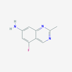 molecular formula C9H8FN3 B1392532 5-Fluoro-2-methylquinazolin-7-amine CAS No. 1243073-66-6