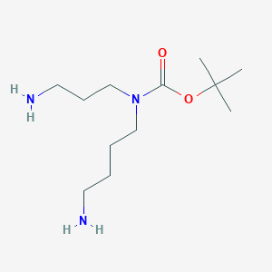 molecular formula C12H27N3O2 B13925341 tert-butyl N-(4-aminobutyl)-N-(3-aminopropyl)carbamate 
