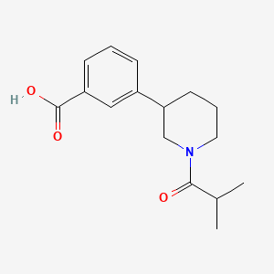 B1392536 3-(1-Isobutyrylpiperidin-3-yl)benzoic acid CAS No. 1243020-41-8