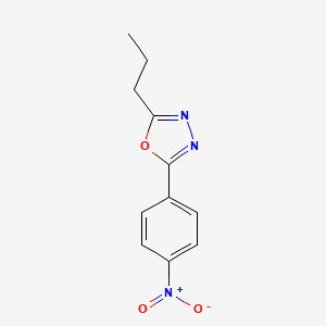 molecular formula C11H11N3O3 B1392541 2-(4-Nitrophenyl)-5-propyl-1,3,4-oxadiazole CAS No. 944661-22-7