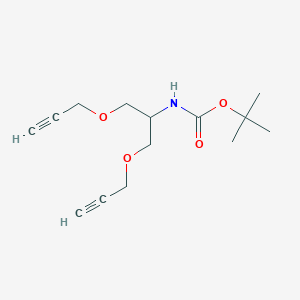 molecular formula C14H21NO4 B13925411 tert-Butyl (1,3-bis(prop-2-yn-1-yloxy)propan-2-yl)carbamate 