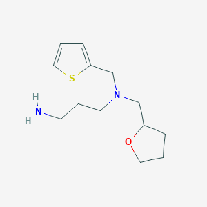 molecular formula C13H22N2OS B1392545 N-(四氢呋喃-2-基甲基)-N-(2-噻吩基甲基)丙烷-1,3-二胺 CAS No. 1242864-90-9